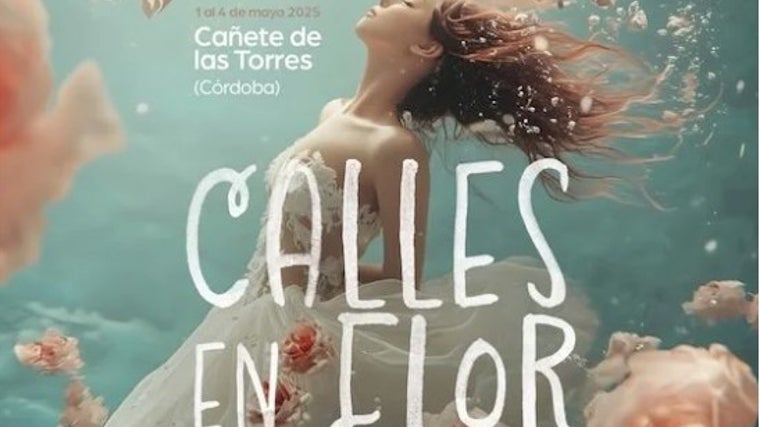 Cartel de ll festival de las Flores «Las Calles en Flor» de Cañete de las Flores, Córdoba