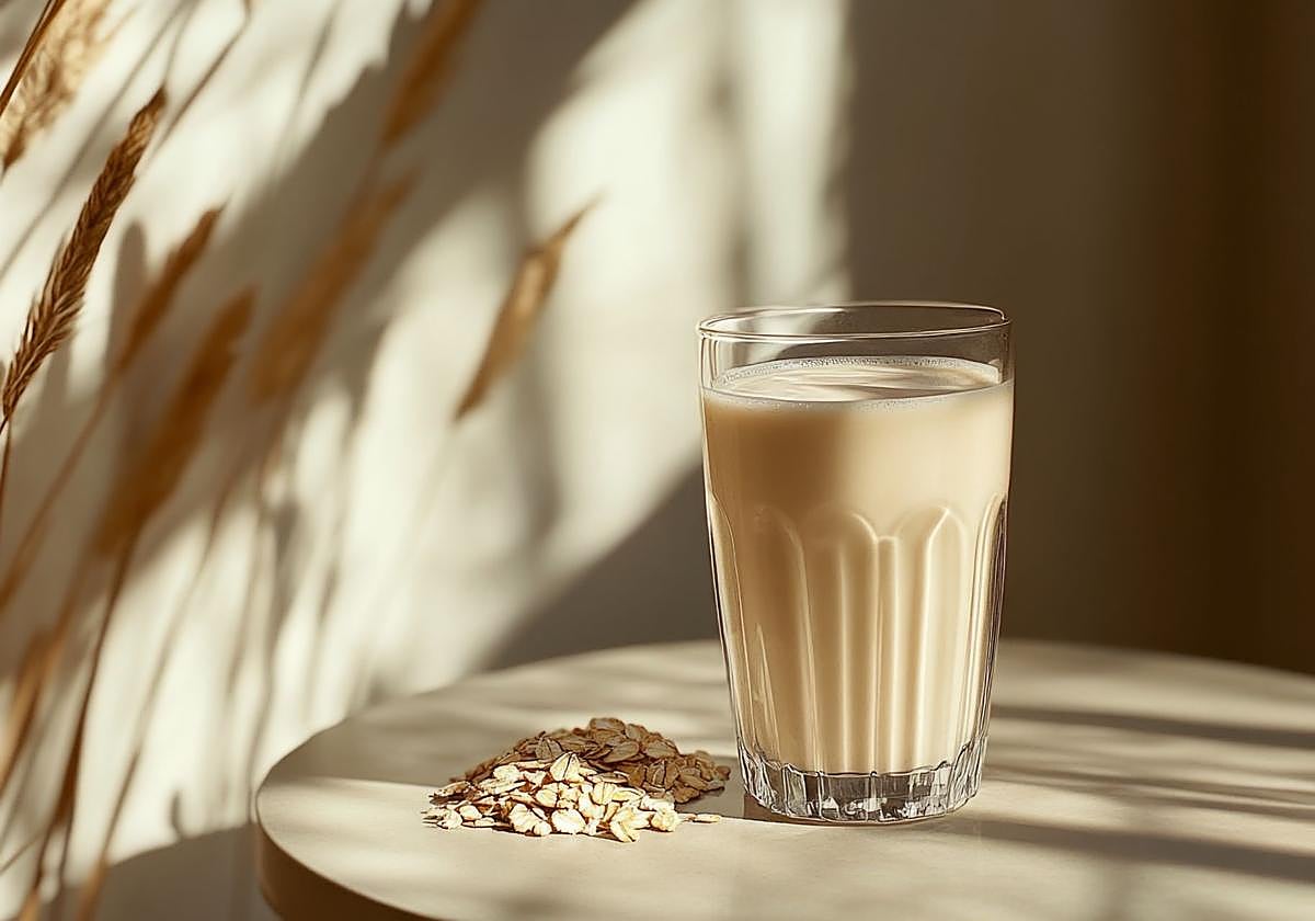 Agua de avena con manzana