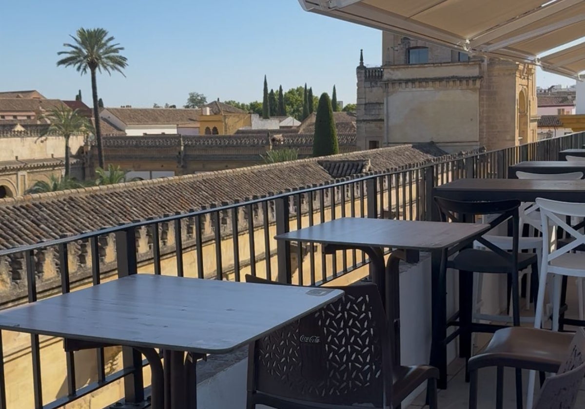 Vistas desde la terraza rooftop del Hotel Marisa, que está situada frente a la Mezquita-Catedral de Córdoba