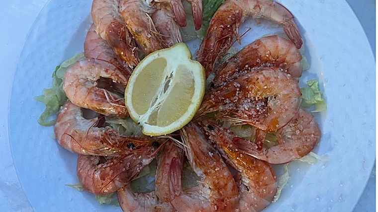 Gambas a la plancha
