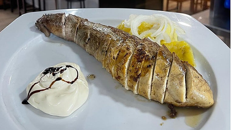 Hueva de corvina a la plancha