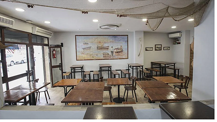 Zona de barra y tapas de Amarra tras la reforma de 2022