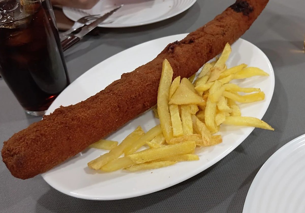 Flamenquín XXL elaborador en La Cigala del Sur (Córdoba)