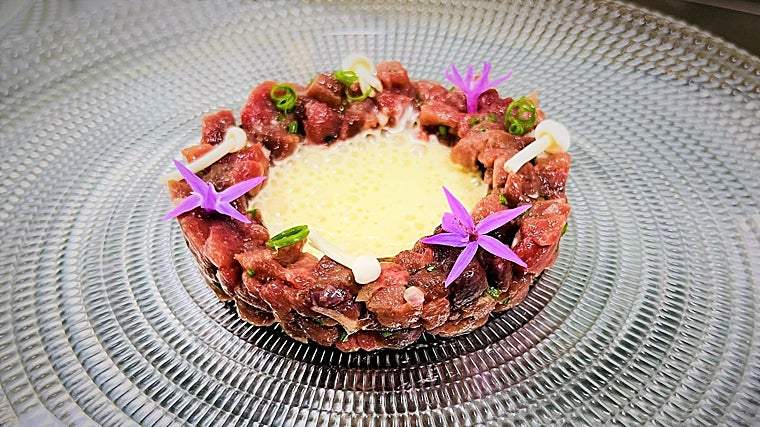 Ciervo y emulsión ibérica elaborado por Celia Jiménez