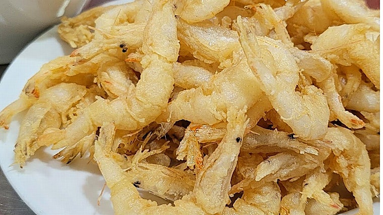 Gambas fritas de Marisquería Playa en Málaga