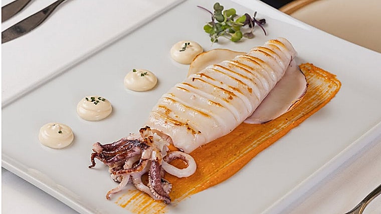 Calamar a la plancha de La Almazara de Carmona