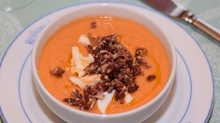 Salmorejo cordobés en El Churraco