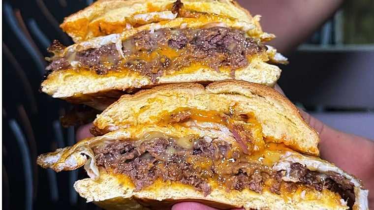 Smash burger de Valhalla Grill