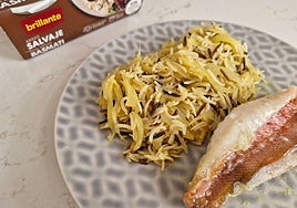 Gallineta con arroz Brillante salvaje y cebolleta a la naranja