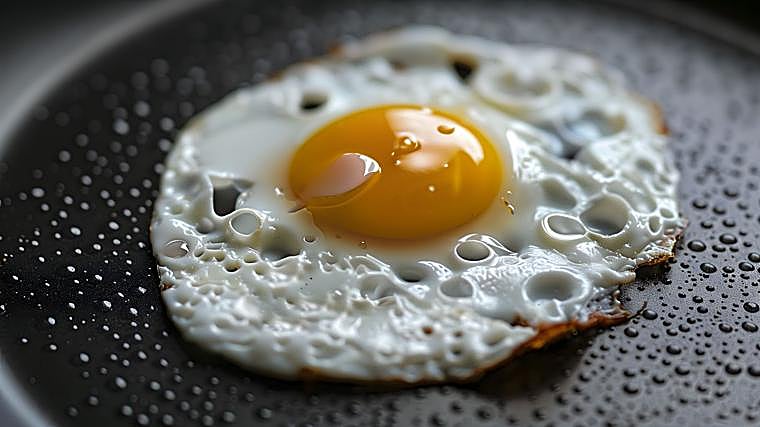 El pepino crea una capa de humedad en la sartén que hace que no se pegue el huevo