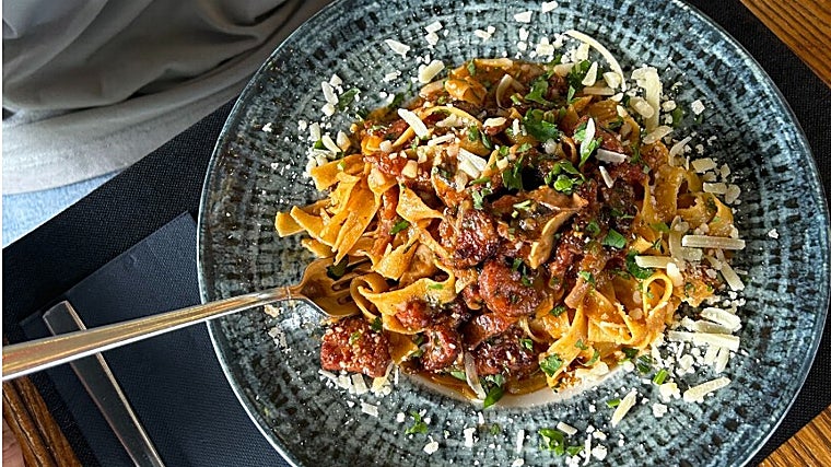 Plato de pasta en Restaurante Casa Mia