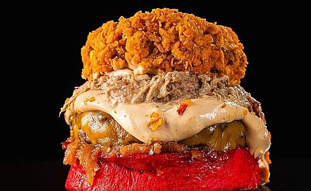 Hambúrguer Gamberra 3.0 da Seville Street Food.