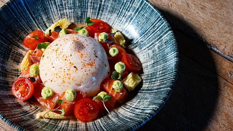 Uma das saladas do cardápio do El Envero (Córdoba).