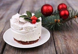 Pastel blanco de Navidad