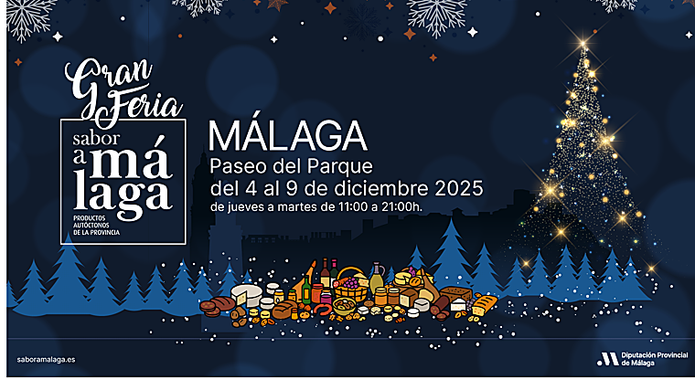 Cartel de presentación de la Gran Feria Sabor a Málaga de este 2025