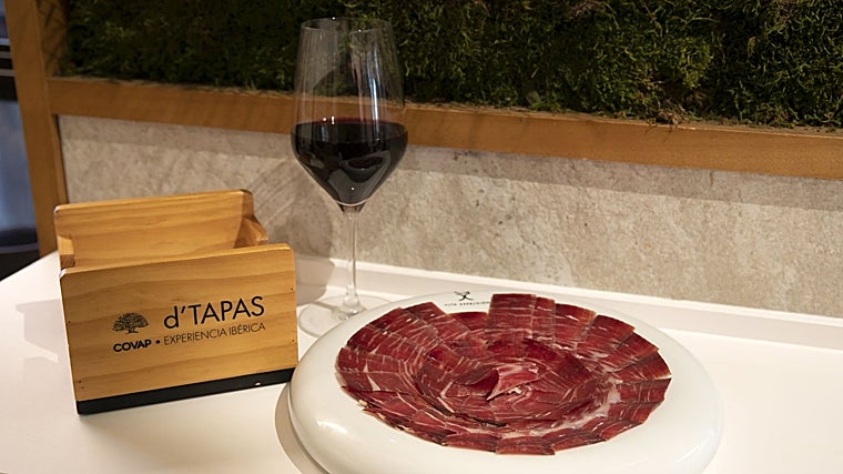 Plato de jamón de bellota cien por cien ibéritco