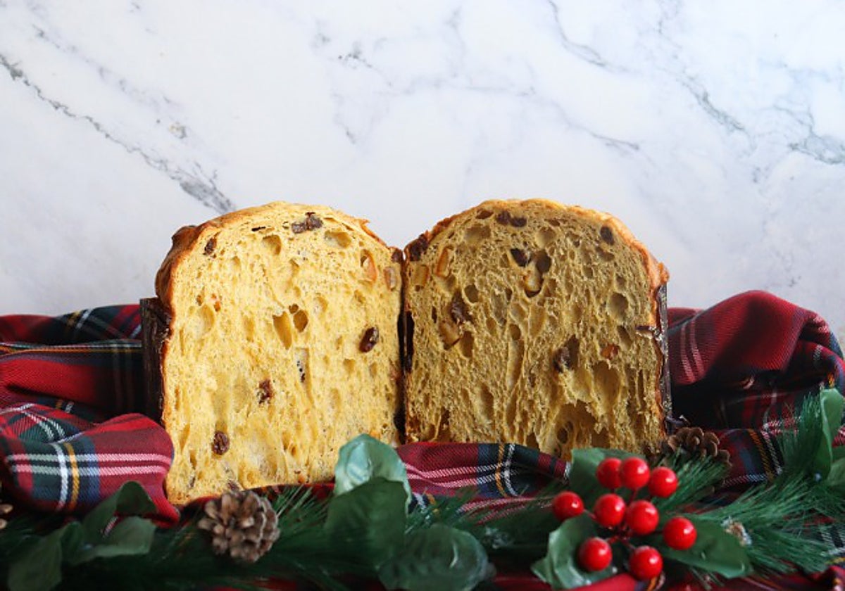 Panettone clásico del obrador La Esencia de Mairena del Aljarafe