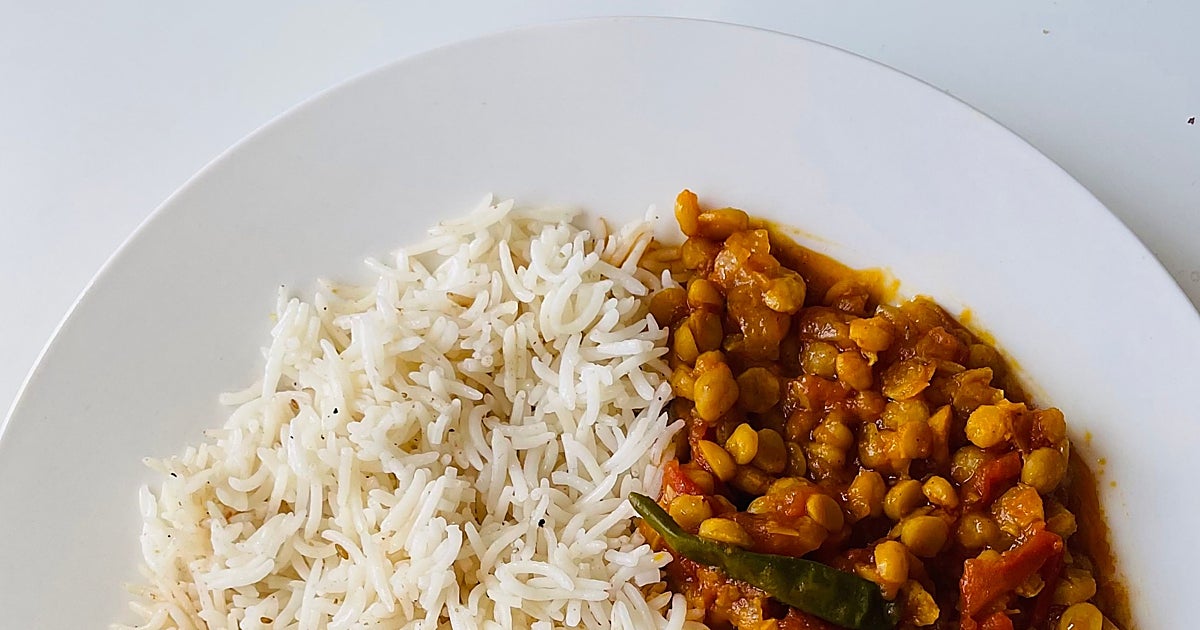 Lentejas con verduras y arroz Brillante