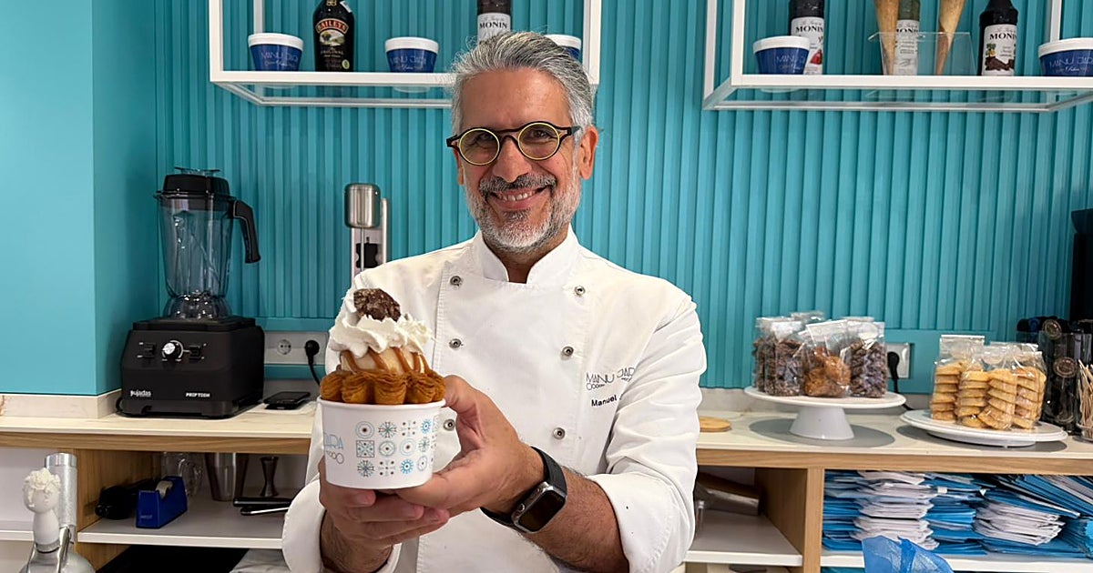 Una tarrina que se puede comer: Manu Jara presenta «los Manujaldres» en su nueva heladería de la calle Pureza