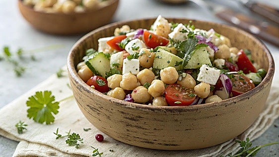 La ensalada de garbanzos que preparo en verano cuando no quiero cocinar: completa, fresca y barata