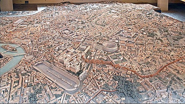 Maqueta de Gismondi, expuesta en el Museo de la Civilización Romana