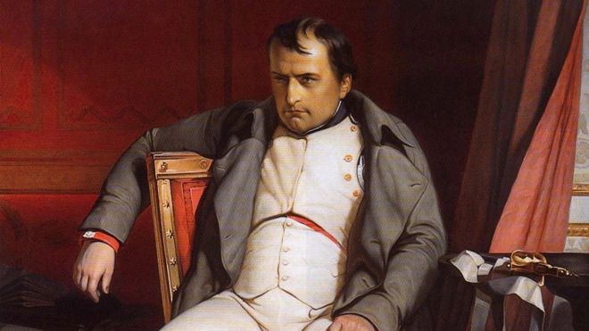 Napoleon abdicando en Fontainbleau