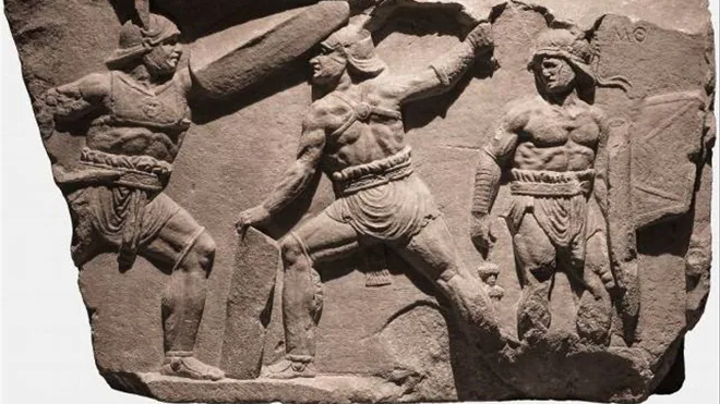 Relieve de gladiadores del siglo I D.C.