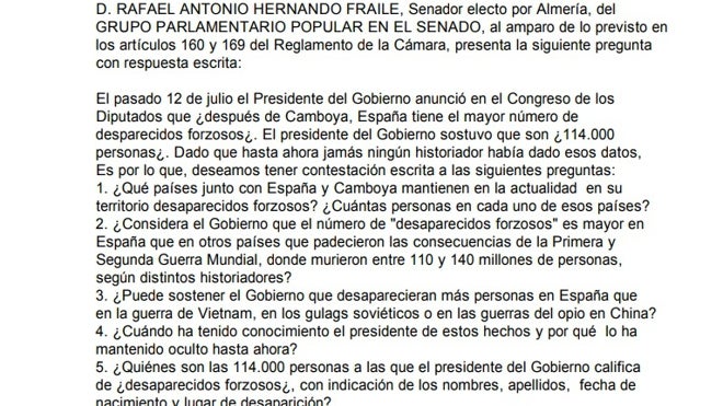 Preguntas hechas por Hernando a mediados de Julio