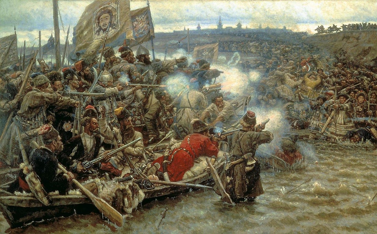La conquista de Siberia por Yermak, pintura de Vasili Súrikov.