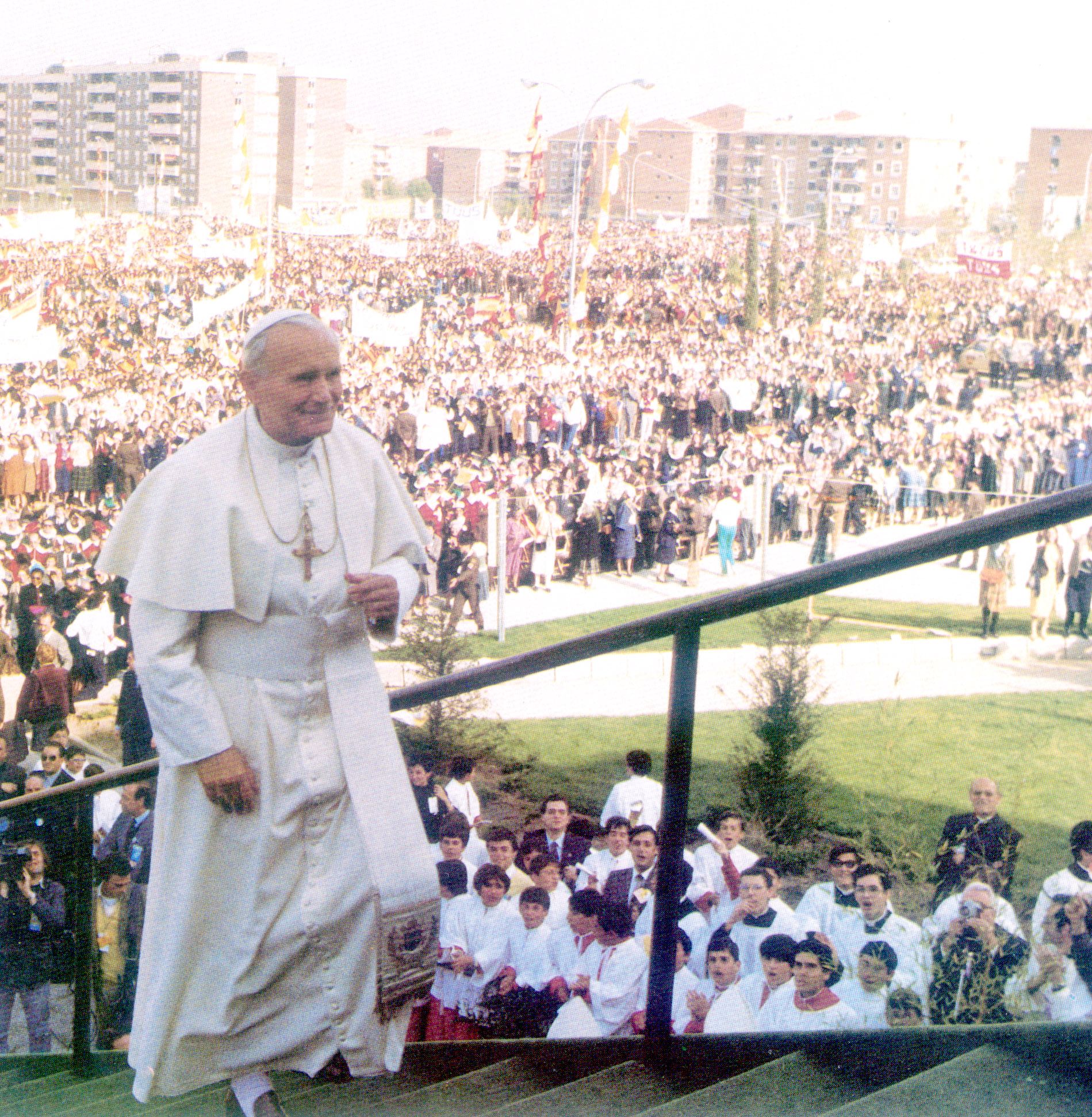 En la misma intensa jornada en Segovia, también visitó el Papa el santuario de Guadalupe y Toledo.
