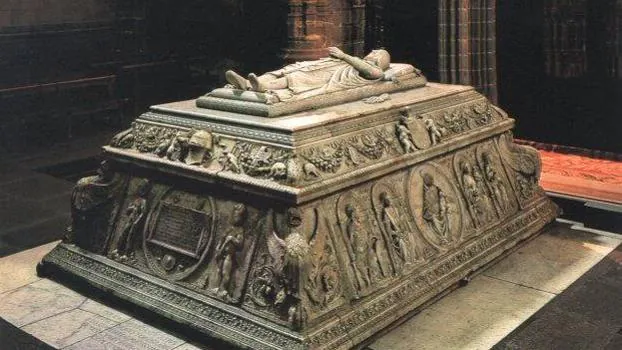 Sepulcro del príncipe Juan en el Real Monasterio de Santo Tomás en Ávila.
