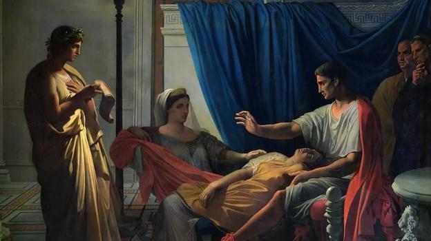 Virgilio lee la Eneida a Livia, Octavia y Augusto (1812), de Jean-Auguste-Dominique Ingres.