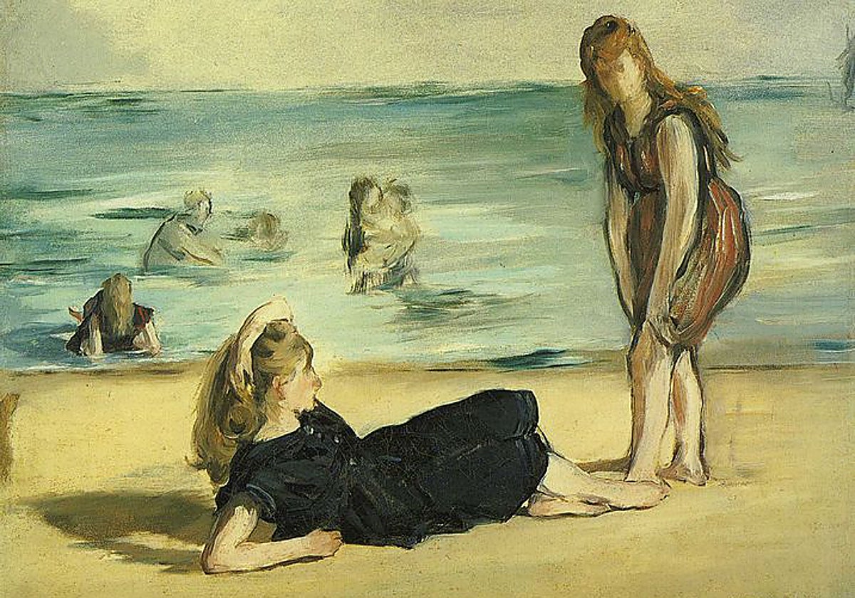 'En la playa de Boulogne-sur-mer', pintado en 1848