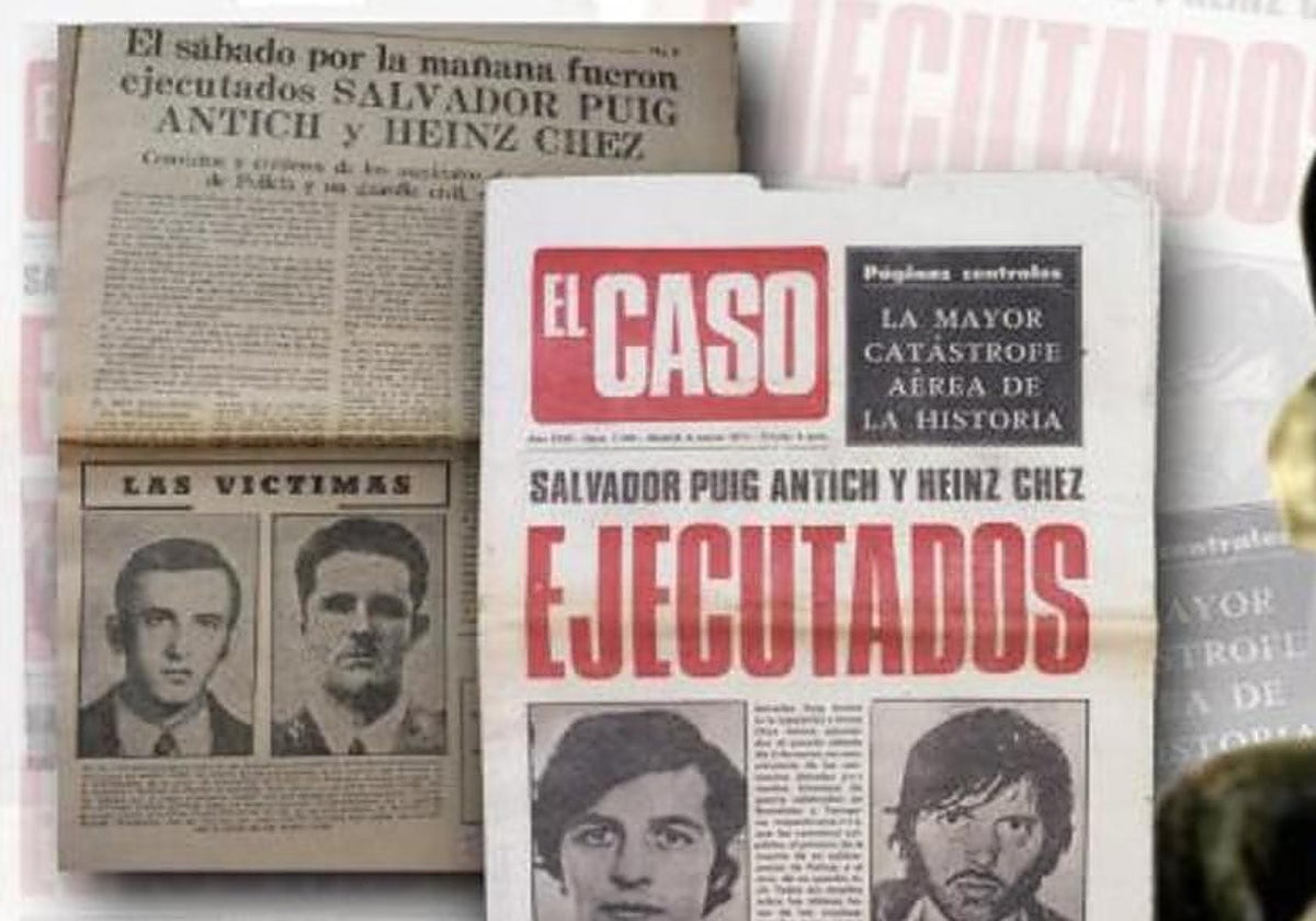La prensa de la época, anunciando la ejecución de Salvador Puig Antich y Heinz Chez