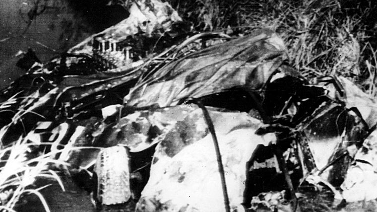 Estado en el que quedó el Ferrari de Portago