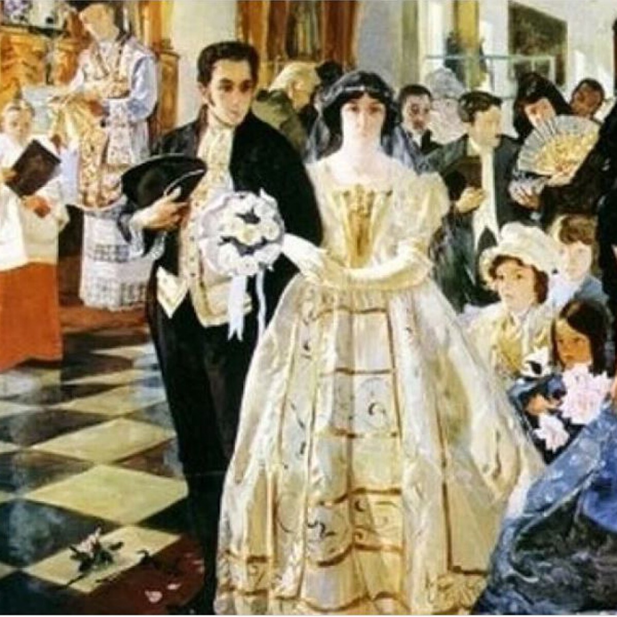'Matrimonio de Bolívar con doña María Teresa Rodríguez del Toro y Alayza', obra de Tito Salas