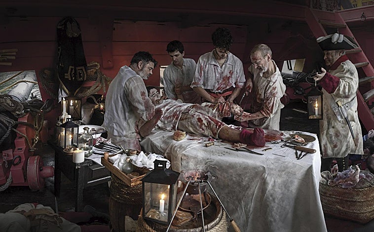 Imagen principal - Amputación de la pierna de Blas de Lezo, arsenal de Cartagena y primera promoción de oficiales