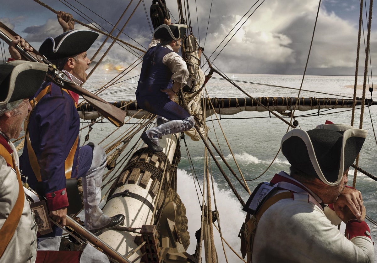 Fotomontaje de la obra 'La Real Armada'