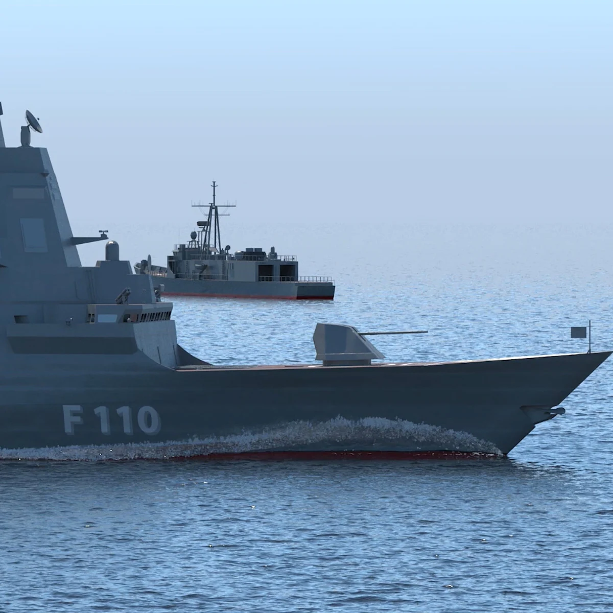 Así serán las nuevas fragatas de la calse F-110 que Navantia construirá para la Armada Española
