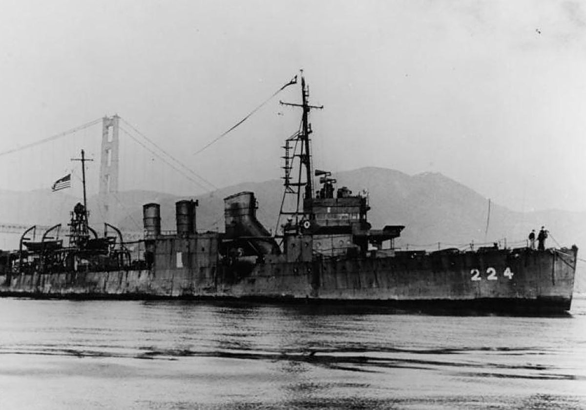 El USS Stewart, entrando en San Francisco tras la Segunda Guerra Mundial