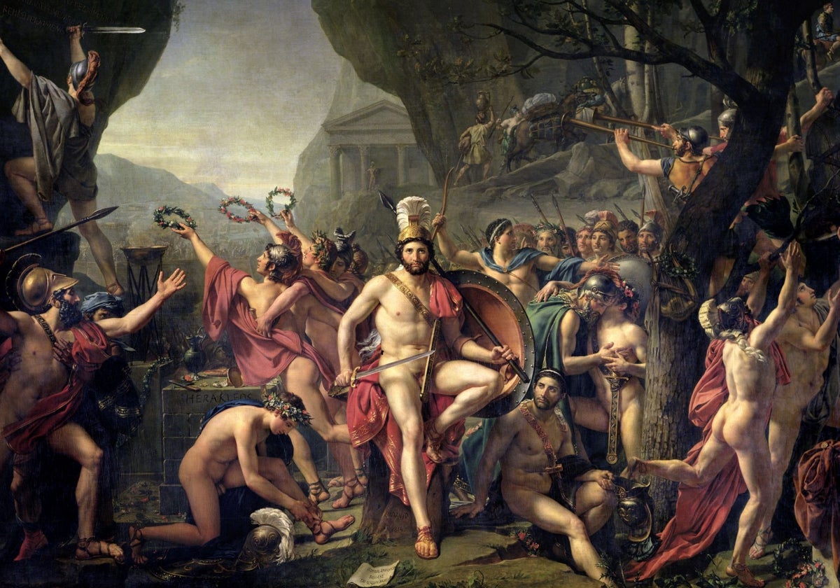 Representación de la batalla de las Termópilas