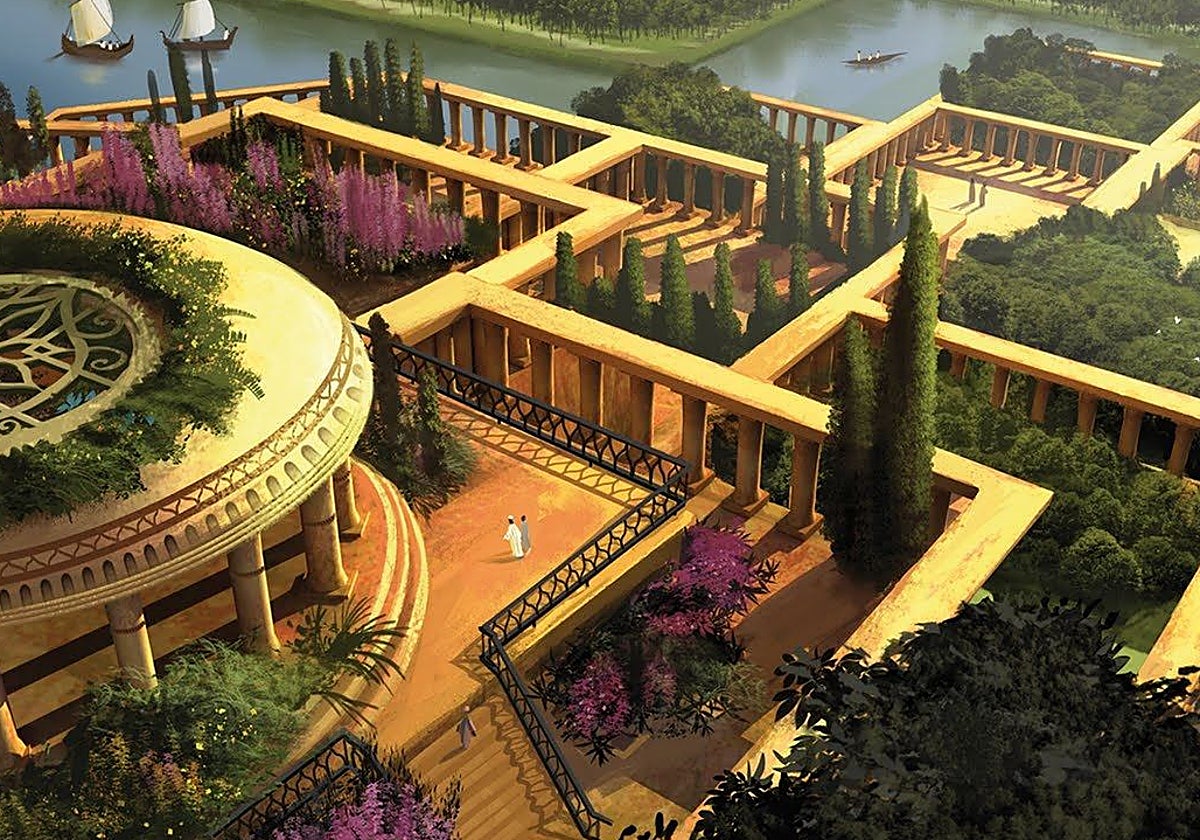 Recreación de los Jardines de Babilonia