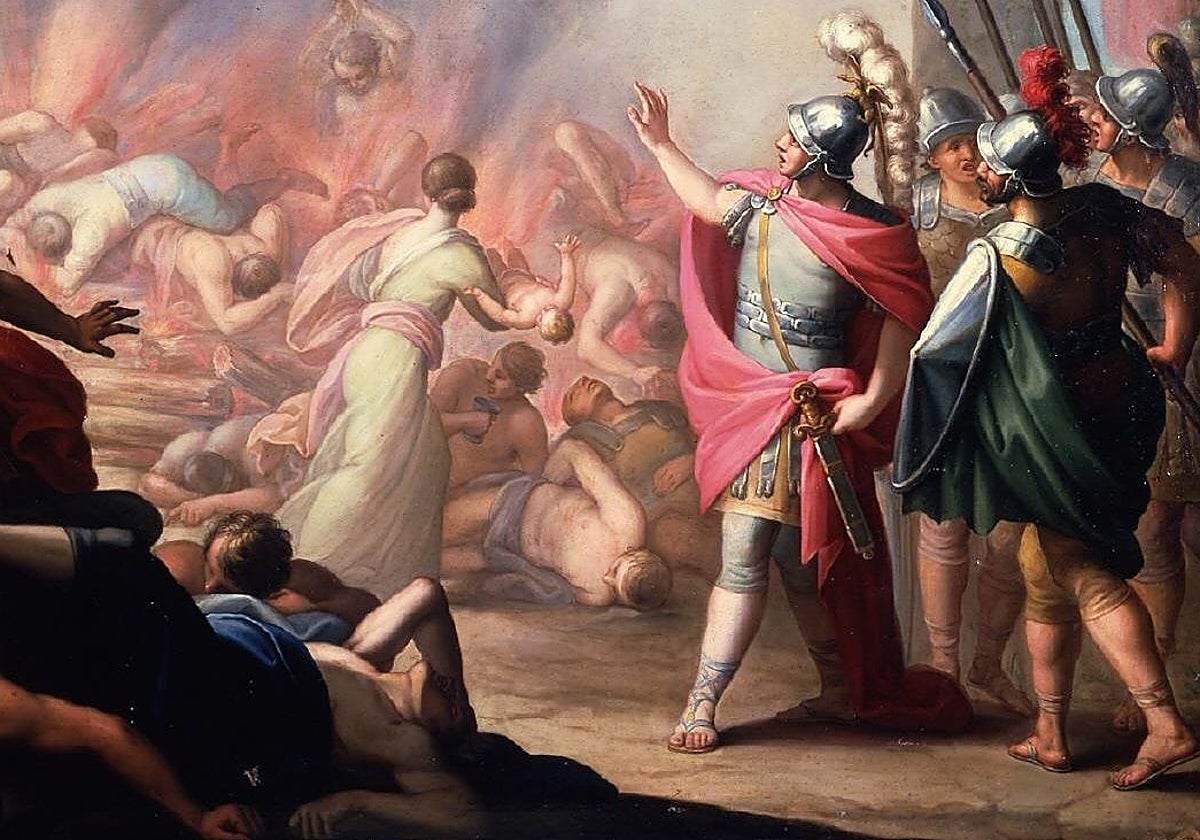 La Destrucción de Numancia (1802), por Juan Antonio Ribera