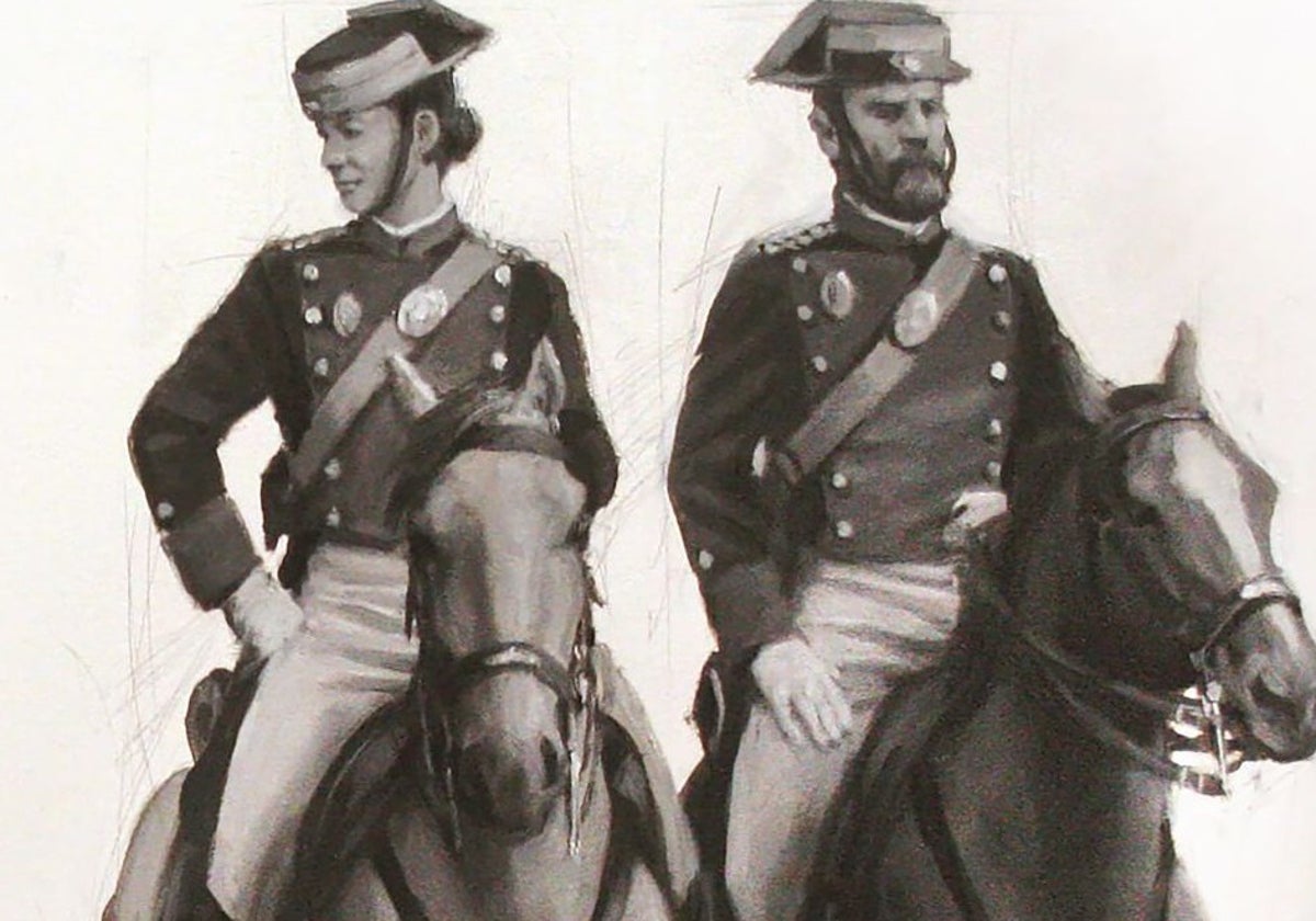 Parte del boceto elaborado por Augusto Ferrer-Dalmau