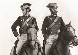 Este es el boceto definitivo de Augusto Ferrer-Dalmau para el monumento en honor a la Guardia Civil