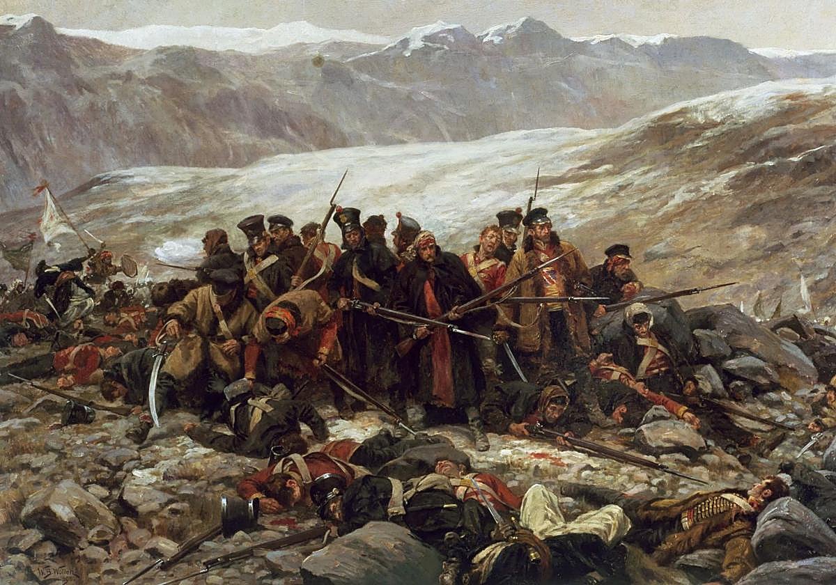 'La última resistencia del 44 Regimiento en Gandamak' (1898), de William Barnes Wollen