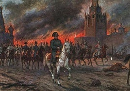 Napoleón a su llegada a Moscú durante la conquista de Rusia