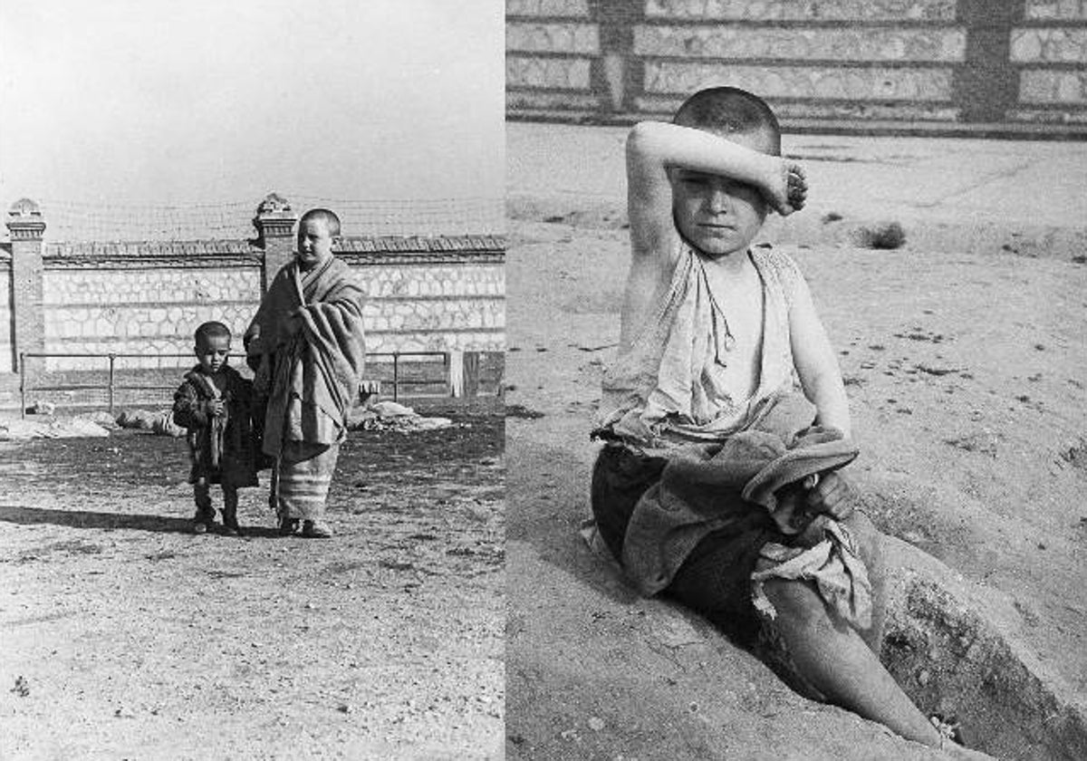 Estas son dos de las pocas imágenes realizadas con mendigos en el Matadero. Se desconoce su autoría