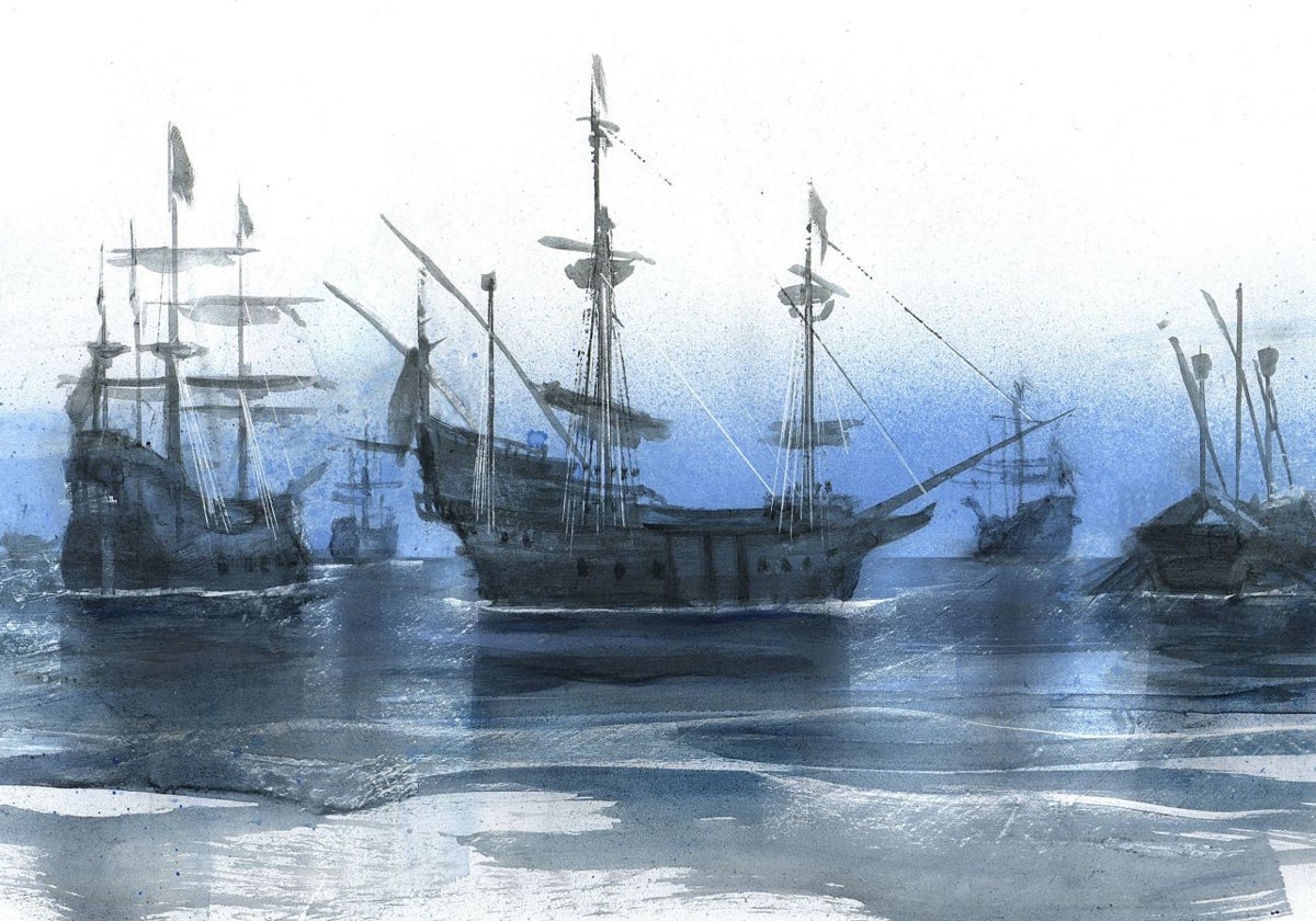 Representación de la mal llamada Armada Invencible