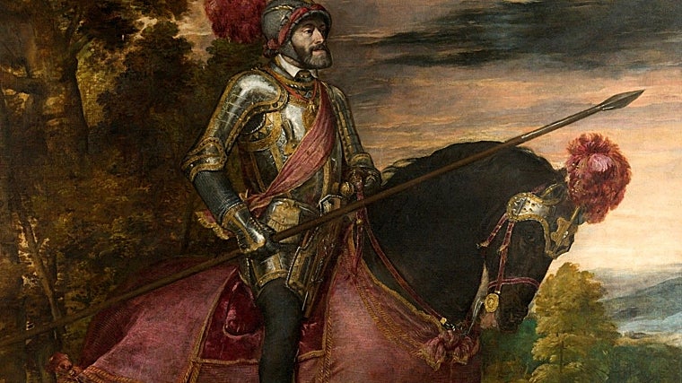Carlos V en Mühlberg, pintado por Tiziano